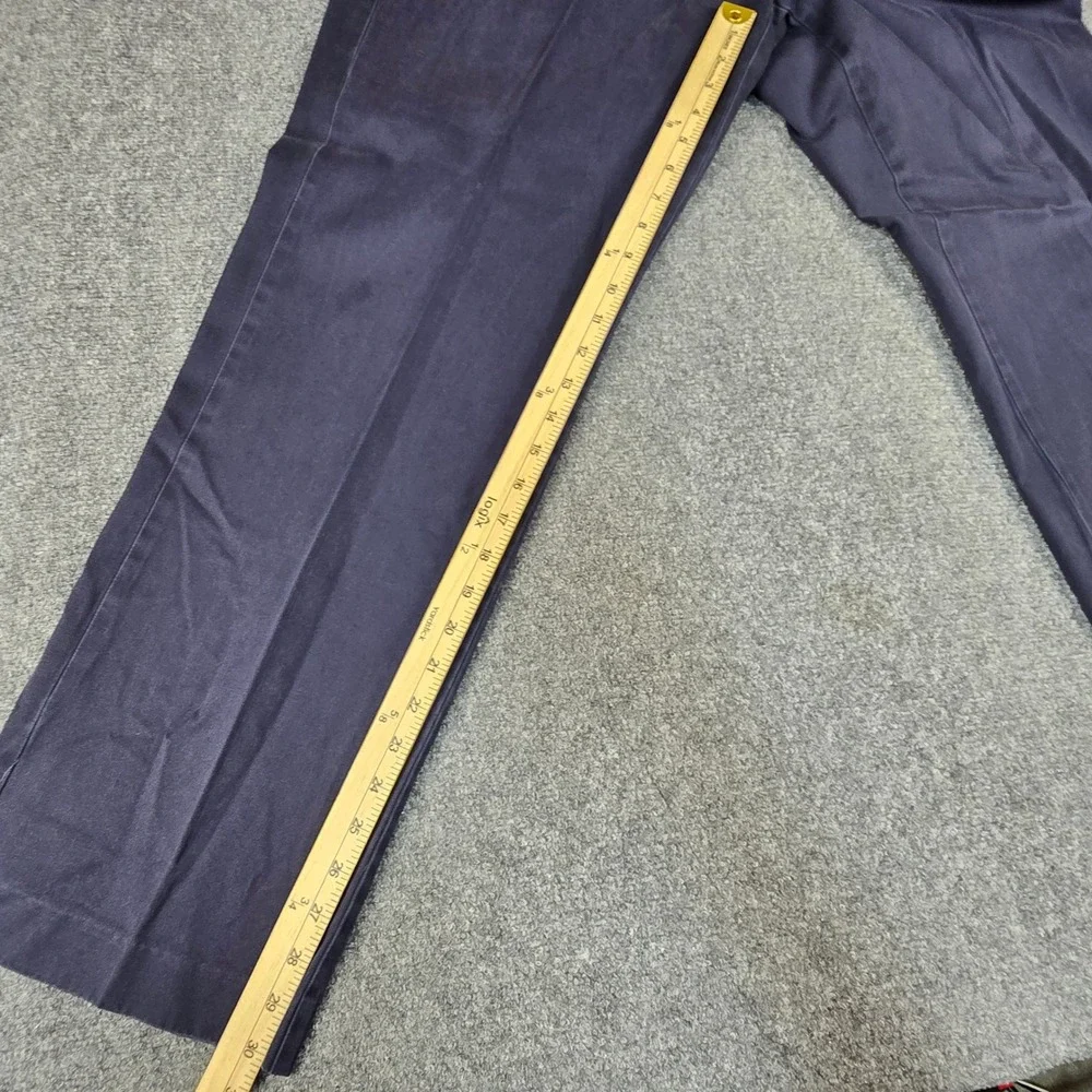 Hart Schaffner Marx Mens 36x30 Navy Blue Pima Cotton Flat Front Chino Pants